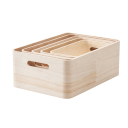 Set 5-ti dřevěných úložných boxů SAVE-IT 