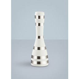 Keramický svícen Omaggio Silver 20 cm