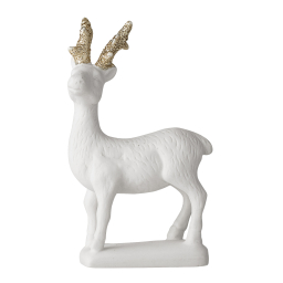 Porcelánový dekorační jelen stojící