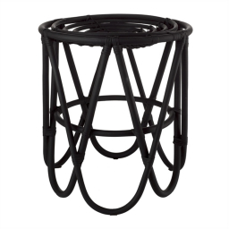 Černý ratanový stolek Paperclip