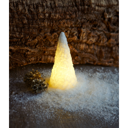Vánoční svítící dekorace zasněženého stromku malá