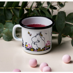 Smaltovaný plecháček Moomin Hug bílý 2,5 dl