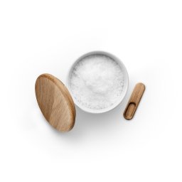Dóza na sůl s dřevěným víčkem a lžičkou Legio Nova