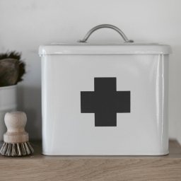 Plechový box na léky First Aid