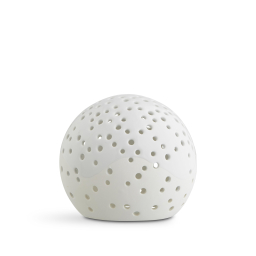 Svícen Nobili Snowball White 12 cm