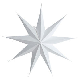 Papierová deväťcípa hviezda Star White 45 cm