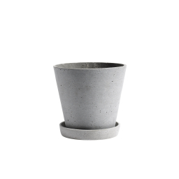 Květináč Flowerpot s podmiskou Grey L