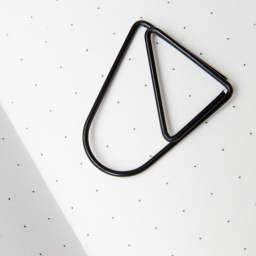 Kancelářské sponky Geometric černé 15 ks