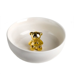 Dekorativní miska se zlatým medvídkem