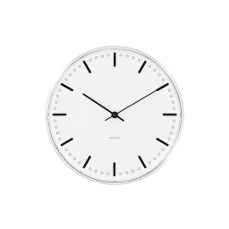 Nástěnné hodiny City Hall White 21 cm