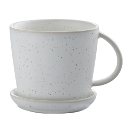 Šálek s podšálkem Ernst Beige Dots 8,5 cm