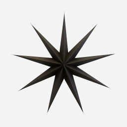 Papírová devíticípá hvězda Star Brown 87 cm