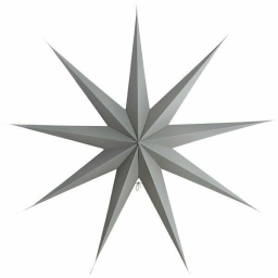 Papírová devíticípá hvězda Star Grey 87 cm