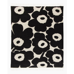 Vlněná deka Unikko černobílá 130x180 cm