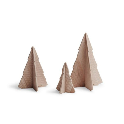 Dřevěné stromečky Ash Spruce Tree - set 3 ks
