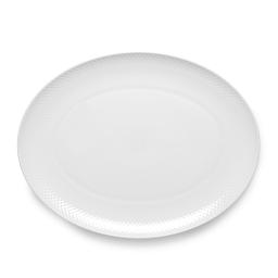 Porcelánový oválný talíř Rhombe 42x32 cm