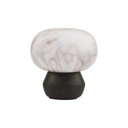 Lucerna na LED svíčku Fog Black / Marble 15,5 cm