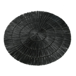 Prostírání Alang Alang Round Black 38 cm