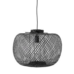 Závěsné bambusové svítidlo Bamboo Rodi Black