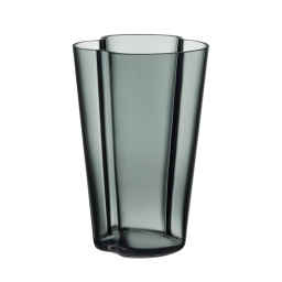 Skleněná váza Alvar Aalto Dark Grey 22 cm