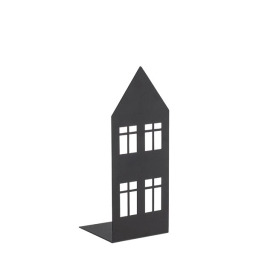 Kovová dekorace/svícen Storgatan House Black 18 cm