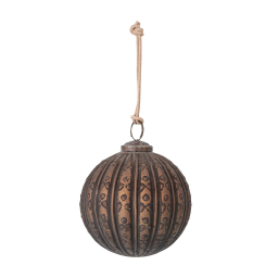 Vánoční baňka Mung Brown 13 cm