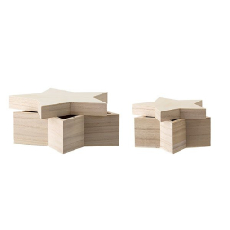 Dřevěné boxy Star - set 2 ks
