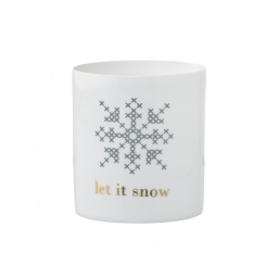 Porcelánový svícen Let It Snow 9 cm