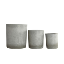 Betonové květináče Ave Light Grey - set 3 ks