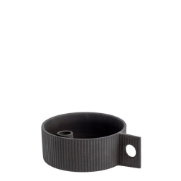 Keramický svícen Lidaby Dark Grey 19 cm