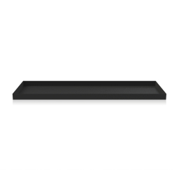 Tác Rectangular Black 50x18 cm