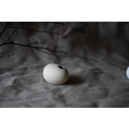 Keramická váza ve tvaru vajíčka Levide Beige 6 cm
