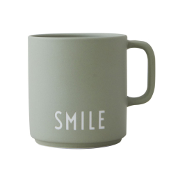 Porcelánový hrnek s ouškem Smile Green