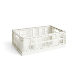 Úložný box Crate Recycled Off White L 