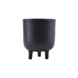 Kovový květník na nožkách Jang Black