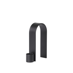 Kovový svícen Arch Candleholder Black 12 cm 