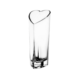 Skleněná váza ve tvaru srdce Cupido 21 cm