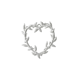 Vánoční ozdoba Heart Mistletoe Silver 7 cm