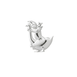 Vánoční ozdoba Boy and Goose Silver 7 cm