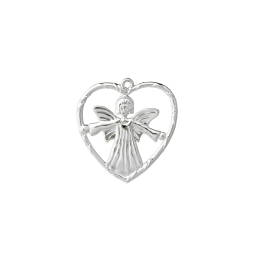 Vánoční ozdoba Angel in Heart Silver 7 cm