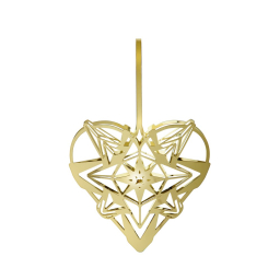 Vánoční ozdoba Christmas Heart Gold 12,8 cm