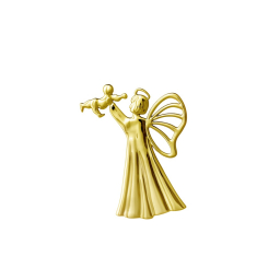 Vánoční ozdoba Angel with Child Gold 9 cm