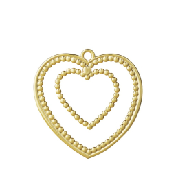 Vánoční ozdoba Christmas Ball Heart Gold 12 cm