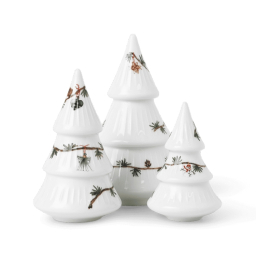 Porcelánové stromčeky Hammershoi Christmas - sada 3 kusov