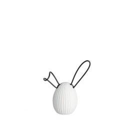Keramická velikonoční dekorace Linn White 9 cm