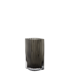 Skleněná váza Folium Black 20 cm