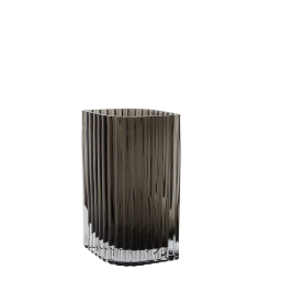 Skleněná váza Folium Black 25 cm