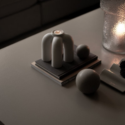                             Keramický svícen Rope Candle White                        