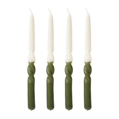                             Svíčky Twisted Candles Shell-Fern - 4 ks                        