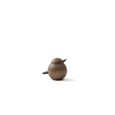 Dřevěný ptáček Mini Sparrow Smoke Stained Oak                    